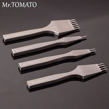 치즐링 다이아치즐 사선치즐 가죽끌집 가죽공예 타공심 벨트구멍뚫기 가죽공예도안 가죽공예포니 가죽공예체험 가죽공방 가죽 펀칭기 가죽펀칭기 mr.tomato 가죽 끌 구멍 철 5, 4mm1-2-4-6teeth-1set