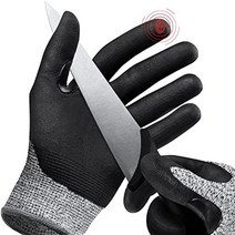 방검 작업 보호 장갑 nocry 절단 방지 장갑 - 양손잡이용 식품 등급 고성능 레벨 5 보호. 중간 크기 무료 전자책 포함, 작은, 코팅