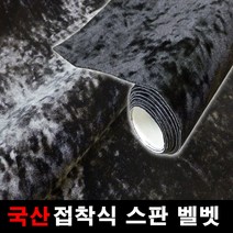 오토맥스 스판벨벳 접착식 원단 국산원단 시트지 145X50, 블랙