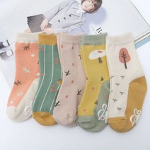 [RΘA] 유아동양말 Y트리나 5족세트 남아여아공용 디자인양 키즈양 어린이양 면양 여아양 패션양 남아양 ▷_β5243Ea