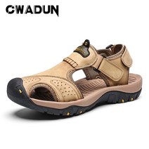 Cwadun 소가죽 운동캐주얼 남성샌들 비치샌들 240-290mm