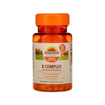 Sundown Natrurals B-Complex 선다운 내추럴스 B컴플렉스 100정 티아민 엽산 함유