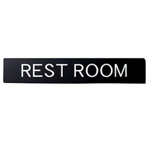 도어 플레이트 세련된 사인 플레이트 230×40 (REST ROOM) 안내 표지 표시 화장실 화장실 멋쟁이 가게 점포 시설 별장 회사 호텔 병원 일본제 옥외 대응 씰식