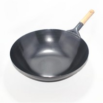 중화요리 철 북경팬 튀김팬 볶음팬, 나무손잡이45cm