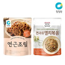 청정원 견과류멸치볶음60gx3개+연근조림100gx3개, 단품