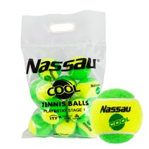 낫소 쿨볼(COOL Ball) 그린 테니스공 (12입) T-1105, 없음