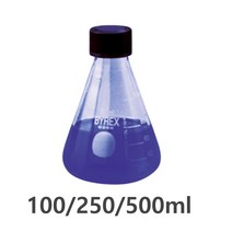중학교 과학실용 밀폐용 시약보관 삼각비이커 도구 연구용 반응 실험기구 유리용기, 100ml