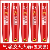 1+1 차량용 자동차 캠핑 차량 미니 간이 가스 스프레이식 에어로졸 분말 소화기 500g 스프레이 소화 장치 휴대용 차 안전 용품 승용차 가정용 겸용, 소화기 5개입