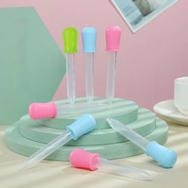 스포이드 피펫 비커투명 실리콘 아기 약물 피더 드롭퍼 졸업 액체 식품 스포이드 학교 실험실 용품 무작, 01 0.5ml