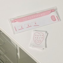 무우우 하트 클립펜, 1개, 색상