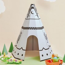 유아 색칠놀이 종이집 DIY 인디언텐트 대근육발달 종이집만들기 아동놀이집