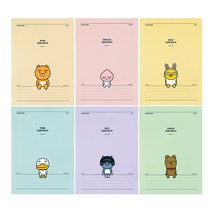 카카오프렌즈 카카오 프렌즈 A5 중철 노트, 무지_$VNQ