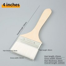 셀프 페인트칠 인테리어 도구 페인트 키트 벽 및 가구용 나무 손잡이가 있는, 4
