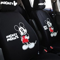 미키마우스 자동차 차량용 사계절 시트커버 모음, 포인트레드 앞좌석 2P
