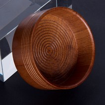 남성 쉐이빙볼 면도 나무잔 이발소 크림 비누 거품 그릇 브러시컵 둥근 스레드 보관함, 단일