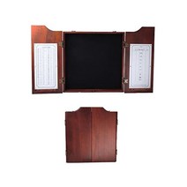 다트 스코어보드가 포함된 GSE 프로페셔널 솔리드 우드 클래식 다트보드 캐비닛. 보드 및, Mahogany