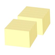 요랜드 파스텔 직사각형 100 x 76mm 점착메모지, 10개, 노랑