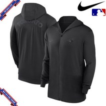 [미국정품] 나이키 MLB 토론토 블루제이스 Authentic Collection Travel Performance Lightweight Full-Zip Hoodie - Black