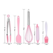 식품 등급 DIY 실리콘 베이크웨어 세트 5 개 케이크 도구 계란 비터 브러시 파이핑 과자 노즐 베이킹 액세
