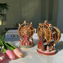 지그시 천공의 성 라퓨타 곰돌이 오르골 테디베어 관람차 오르골 빈티지오르골, 테디베어 레드