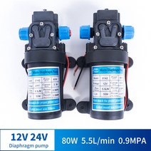 순환 모터 가압 엔진 12V 24V 80W 소형 고압 다이어프램 펌프 자동 스위치 리플로우 다기능 DC 포함, [01] 12V 80W