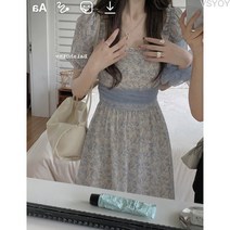 VSYOY 소프트 로맨틱 플라워 원피스