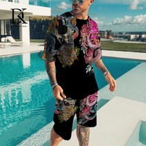 미니트레일러 미니카고트레일러 캠핑 트롤리 웨건 남자 2 피스 세트 의류 아카츠키 레드 클라우드 3D 프린, 05 XL, 08 TS3442