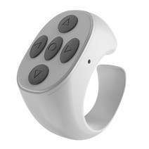 무선 블루투스 링 remote control for tiktok phone 셀카 페이지 터너 컨트롤러 for iphone xiaomi samsung lazy artifact, 하얀