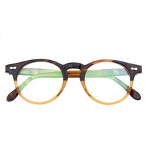 투톤 뿔테 안경테 그라데이션 프레임 와이드 가벼운 영화 티타늄 동글이 안경