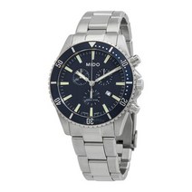 미도 오션 스타 크로노그래프 쿼츠 블루 다이얼 남성용 시계