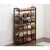 월넛 BAMBOO 슈즈랙 원목 아파트 슬림 미니 틈새 낮은 현관 오픈선반 신발장 2단3단, 월넛 BAMBOO 슈즈랙 4단