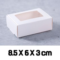 투명 창 사각 선물상자 화이트 쿠키 마카롱 포장고급, 20NT_투명창사각(화)