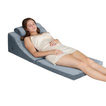 Qirroboni 정형외과 침대 웨지 베개 3개 세트 목 등 및 다리 통증.. 정품보장, Upgraded Navy