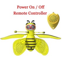 소형 드론 유도 손 꿀벌 UFO 장난감 선물 RC 헬리콥터 쿼드 콥터 요정 비행 공, add RC Power Switch
