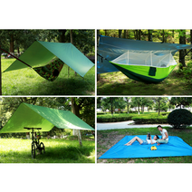 렉타타프 헥사타프 자외선차단 방수 캠핑 그늘막 타프스킨 차박 윈드스크린, 블루, Vol.1, X