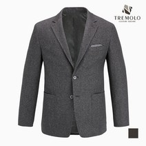 인디안 TREMOLO 브라운 폴리 레이온 신사 저지 자켓_TRNFAWF8431