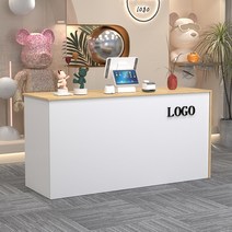 카운터 테이블 안내데스크 미용실 식당 카페 계산대 인포메이션 데스크, 180x50x100cm, J.가벼운 세트결   흰색
