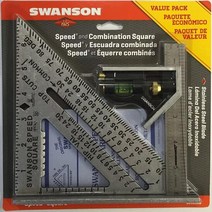 SWANSON 스피드 스퀘어 레이아웃 툴 밸류 팩 블루북 포함 (S0101CB), Speed Square, Speed Square 6” Combo Square