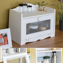 DN1804 철망수납장 1단 내림문 다용도 주방 정리함, 화이트