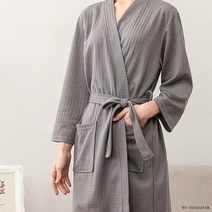 여행호캉스샤워가운 목욕후잠옷 커플샤워옷 여름휴가 홈캉스 호텔 신혼여행 숙박, 무드 샤워가운 XL/그레이, 그레이