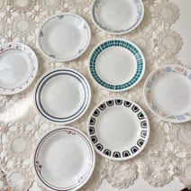 [미국빈티지] 코렐 바이 코닝_단종 빈티지 접시 플레이트 (브래드접시-8종)/Corelle by CORNING_BREAD PLATE, 버건디, 1개