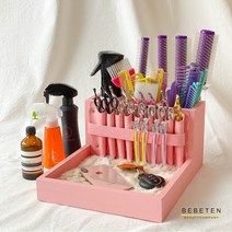 베베텐 멀티박스 가위정리대 가위거치대 가위정리함 원목 츄레이, 1Ea, 연핑크