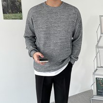 골지 라운드 니트 맨투맨