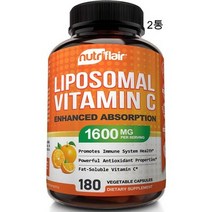 뉴트리플레어 2통 리포조말 비타민C 1600mg 180캡슐 리포솜비타민C