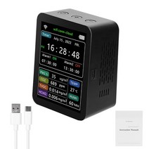9in1 대기질 모니터 CO2 미터 이산화탄소 검출기 TVOC PM2.5 온도 감지 앱 제어, 02 Type3
