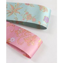 명절 전통 한복 리본 재료A96 파스텔 한복 원단리본, 핑크