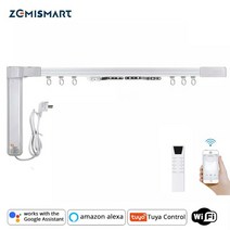 자동커튼 암막 쉬폰 전동 Zemismart-와이파이 커튼 모터 Tuya 스마트 라이프 맞춤형 전기 트랙 RF 원격 알, 04 UK Plug_05 6.1m(240.2inch)