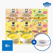폰타나 컵수프 6개 세트+증정 분말 60g(20gx3봉) 스프, 6. 머쉬룸 3개+스위트콘 3개+증정