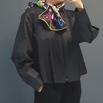 여성 블랙 실크 스카프 블랙 스타일링 포인트 고급 스카프 4계절 실크100% silk 40대미시옷쇼핑몰 50대 여성 선물추천 여자 세련된 코디룩 수입 여성스카프 쁘띠 스카프 블랙
