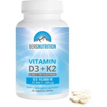 임산부종합비타민 출산후 산후영양제 멀티비타민 Berg Nutrition 비타민 D3 10000 IU 200 g K2 ALLTrans 분할 채식 365개 D 3 K 2, 단일수량, 단일개당 용량/중량/정